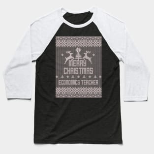 Merry Christmas ECONOMICS TEACHER Baseball T-Shirt